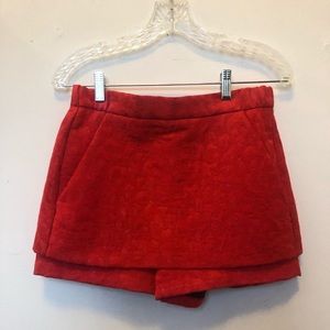 Maje NWT Red Jacquard Skirt with Pockets - size 6